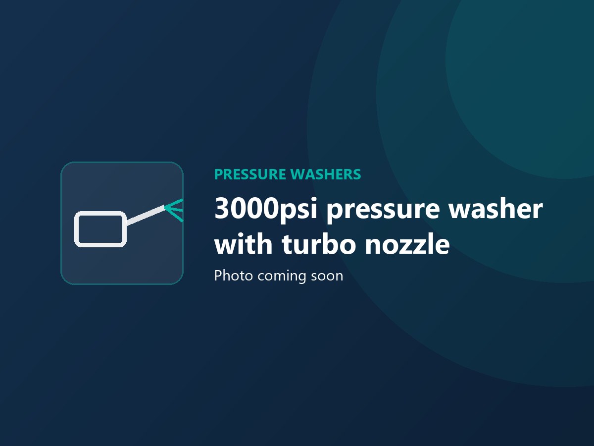3000psi pressure washer with turbo nozzle